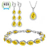 Water Drop Green Cubic Zirconia White CZ Silver Jewelry Sets For Women Wedding Earrings/Pendant/Necklace/Bracelet - Image 14