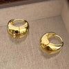 Tobest European Style Punk Geometric Half Metal Big Ball Round Earrings for Women Girls Party Accessories - Image 21