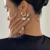 Stainless Steel Chic Heart Huggie Hoop Earrings Charm Gold Silver Color Jewelry for Women - Image 8
