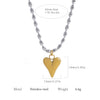 Gold Plated Stainless Steel Heart Pendant Bead Chain Necklace for Women, Love Symbol Dainty Jewelry Gift - Image 6
