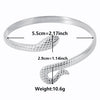 Metal Silver Color Heart Animal Snake Hand Hug Flower Leaf Bangles Bracelets For Women Girl Jewelry Stainless Steel Bangle Gift - Image 15