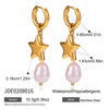 Elegant Water Drop Imitation Pearl Pendant Long Earrings With Star Heart Jewelry Accessory For Womens - Image 8