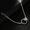 New Rhinestone Heart Anklets for Women Bling Hollow Out Love Exquisite Foot Chain Summer Beach Foot Ornaments Jewelry
