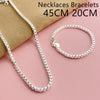 Silver 4mm Square Box Chain Necklace and Bracelet Set for Men and Women Party Jewelry - Image 8