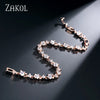 Zircon Leaf Bracelets for Women Sliver Color Crystal Men Bangles Heart Zircon Girls Party Jewelry - Image 3