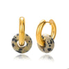 Stone Drop Earrings for Women Stainless Steel Gold Color Opal Round Earrings Wedding Christmas Jewerly Gift - Image 12