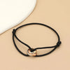 Simple Unisex Bracelet 3 Metal Round Circle Accessory Adjustable Men's Rope Bracelet for Women Jewelry Gifts - Image 4