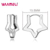 Silver Earrings Statement Heart Star Square Round Geometric Hoop Flexible Earwire Leverback Women Jewelry - Image 13