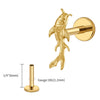 Titanium Koi Fish Cartilage Earring Tiny Tragus Stud Helix Conch Flatback Piercing 16G Animal Body Jewelry - Image 10