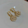 French Pearl Zircon Hoop Earrings for Women Delicate Summer Ball Dangle Earring Jewelry Gifts - Image 6