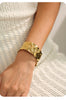 Wide Stainless Steel Cuff Bracelet in Gold-Tone or Silver-Tone - Image 9