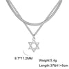 Star of David Hexagram Necklace Women Stainless Steel Double Layer Clavicle Snake Chain Israel Jewish Judaism Jewelry - Image 9