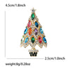 Sparkling Rhinestone Christmas Tree Brooches for Women Plant Pins Friends Party Gifts Banquet Jewellery Accessories - Image 2