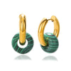 Stone Drop Earrings for Women Stainless Steel Gold Color Opal Round Earrings Wedding Christmas Jewerly Gift - Image 17