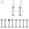 ZS 6-13PCS/LOT 16G Stainless Steel Lip Labret Piercing Set Crystal Monroe Lip Stud Ear Tragus Helix Cartilage Piercing 6/8/10mm - Image 18