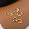 Two-Piece Mini Hoop Piercing Earrings in Gold-Tone Silver-Tone or Rose Gold-Tone - Image 14