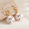 Mewanry 316L Stainless Steel Drop Glaze Geometric Drop Earrings For Women Simple Cute Temperament Engagement Jewelry Gift - Image 4