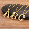 Shiny A-Z Letters Inlaid Rhinestones Pendant Necklace For Female Male Initial Name Clavicle Chain Accessories - Image 1