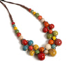 Colorful Handmade Ceramic Bead Necklace Adjustable Boho - Image 14