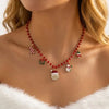 Charm Santa Claus Snowman Christmas Tree Snowflake Pendant Necklace For Women Christmas Gold Color Metal Choker Party Jewelry - Image 19