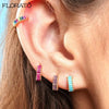 13mm Crystal Hoop Earrings for Women Silver Needle Zircon Huggie Small Earrings Hoop Piercing Jewelry Gifts - Image 3
