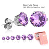 6Pair/Box Stud Earrings Cubic Zirconia 316L Stainless Steel Women Wedding Party Jewelry Accessories 3-8mm - Image 21