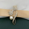 Rhinestone Feather Brooch Pin in Gold-Tone and Silver-Tone Styles - Image 12