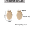 Oval Glossy Metal Clip-On Earrings in Gold-Tone or Silver-Tone - Image 8