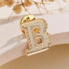 2PCS Metal Initial A To Z 26 Letters Pin Suit Shirt Collar Lapel Brooch Pin Badge Jewelry For Men Women Accessories - Image 19