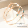 Bohemian-style Retro Water Drop Synthetic Turquoise Large Circle Hoop Earrings Women Concise Party Banquet Jewelry Craft - Image 5