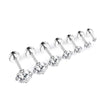 Round Cubic Zirconia Stud Earrings in Stainless Steel 3mm to 8mm - Image 4