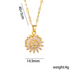 Rotatable Sunflower Necklaces For Women Jewelry Accessories Chain Choker - Image 5