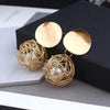 European Simple Metal Drop Earrings for Women Leaf Round Water Droplet Butterfly Twist Geometry Earrings Jewelry Christmas Gift - Image 16