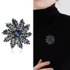 Rhinestone Snowflake Brooch for Women Unisex Pearl Flower Pins Banquet Party Backpack Gifts Jewelry Accessories - Image 5