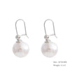 Imitation Pearls Drop Stainless Steel Golden Korean Hoop Earrings Charms Jewelry Gift - Image 29