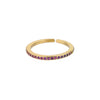 Thin Cubic Zirconia Stacking Ring in Gold-Tone Stainless Steel Adjustable - Image 17