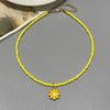 Seed Bead Choker Necklace with Flower Pendant - Image 5