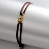Two Oval Rings Interlock Steel Rope Bracelet - Image 20