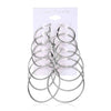 6 Pairs Hoop Earrings Set Big Circle Earrings Jewelry for Women Girls Ear Clip Punk Style Earrings Jewelry Accessories - Image 8
