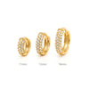 Triple Pave Hoop Earrings in One Pair or Three Pair Sets - Image 7