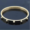 Love Punk Bracelet Retro Double Arrow Tapered Stainless Steel Color Gold Rivets Nail Cuff Bangle Jewelry - Image 1