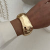 Exaggerated Irregular Chunky Cuff Bangle Bracelets for Women Simple Glossy Metal Jewelry Party Office Wrist Gift Accessories - Image 9