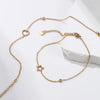 Stylish Gold Plated Anklet 304 Stainless Steel Cubic Zirconia Link Cable Chain For Women Gift 22cm(8.7") long - Image 4