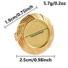 1/5pcs Gold Plated Cabochon Ring Round Oval Blank Tray Base Stainless Steel Rings For Women Men Handmade Enamel Accessories - Image 20