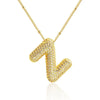 26 Letters Necklaces For Women Man Gold Color Alphabet Zircon Pendant Birthday Party Gift Jewelry - Image 31