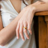 Chic Single Pearl Ring Chunky Stacking Finger Ring Simple Minimalist Couple Anniversary Jewelry - Image 5