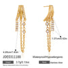 Crystal Moon Star Round Zircon Drop Earrings For Women Gold Plated Stainless Steel Earrings Jewelry Gift - Image 8