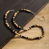 Brown and Black Small Beaded Chain Necklace Men Wood Beads Short Choker Necklace Collar on Neck Jewelry Male - Image 4