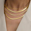 1PC Unisex Snake Chain Choker Necklace Stainless Steel Herringbone 2/3/4/5mm Gold Color Chain Necklace For Women Jewelry - Image 2