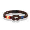Men Women Spain Flag Double Strand Nautical Rope Bracelet Brushed Black Stainless Steel Magnet Buckle Accessories - Image 13